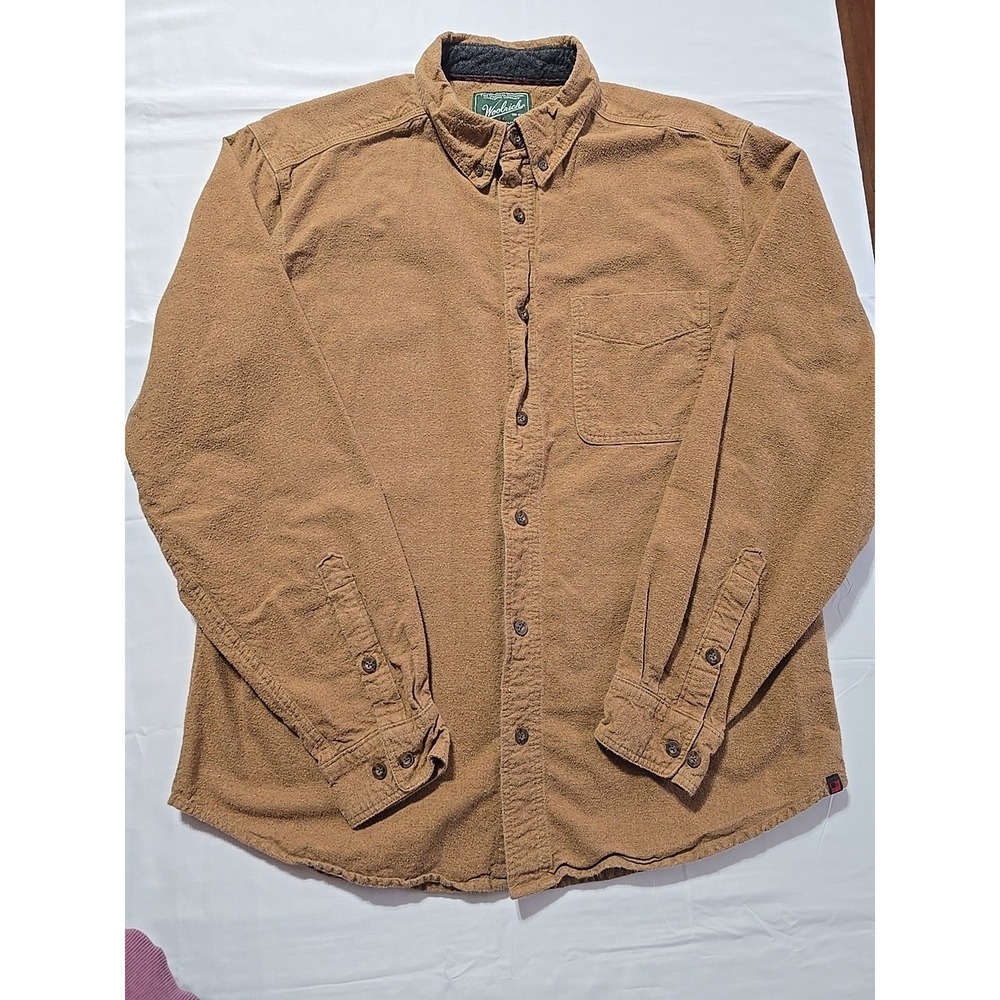 Woolrich Men's Large Brown Long Sleeve Flannel Shirt Heavy &‎ Soft Outdoor Hunt